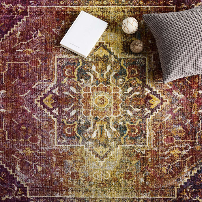Modway Success Kaede Transitional Distressed Vintage Floral Vintage Medallion Area Rug - View 25