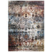 Modway Success Tahira Transitional Distressed Vintage Floral Moroccan Trellis Area Rug in Gray - Side View