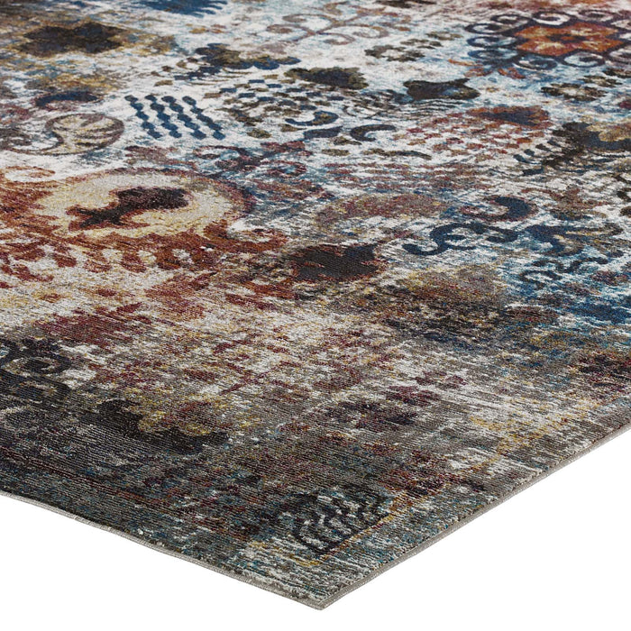 Modway Success Tahira Transitional Distressed Vintage Floral Moroccan Trellis Area Rug - View 13