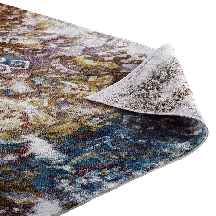 Success Jayla Transitional Distressed Vintage Floral Moroccan Trellis Area Rug