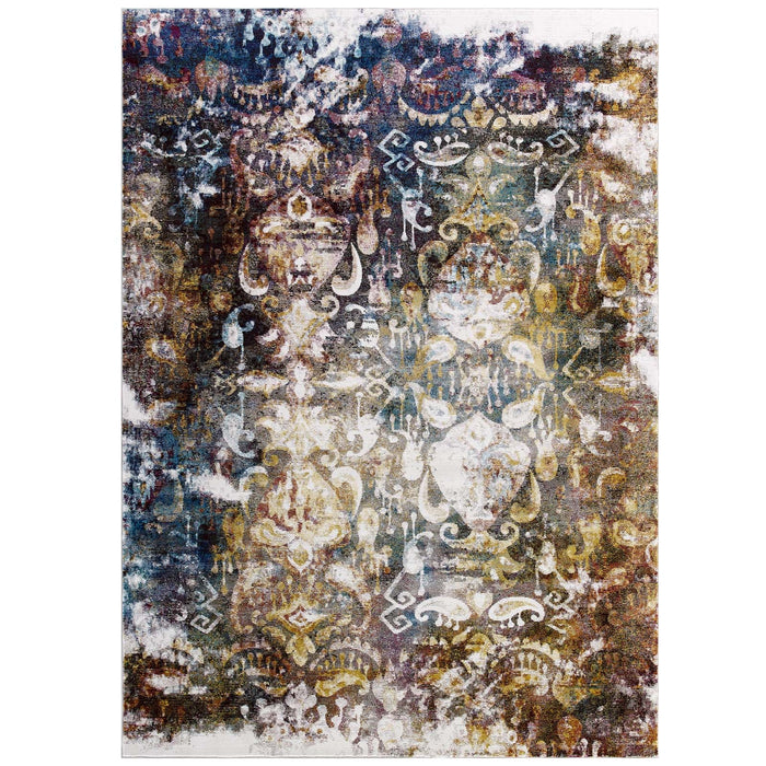 Success Jayla Transitional Distressed Vintage Floral Moroccan Trellis Area Rug