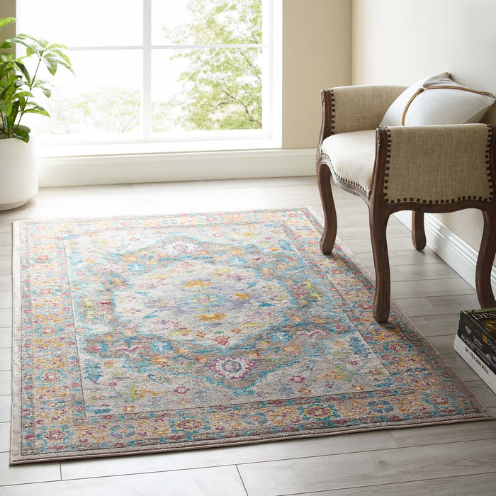 Success Anisah Distressed Floral Vintage Medallion Area Rug