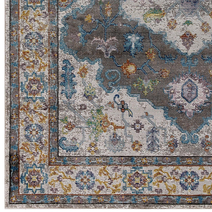 Success Anisah Distressed Floral Vintage Medallion Area Rug
