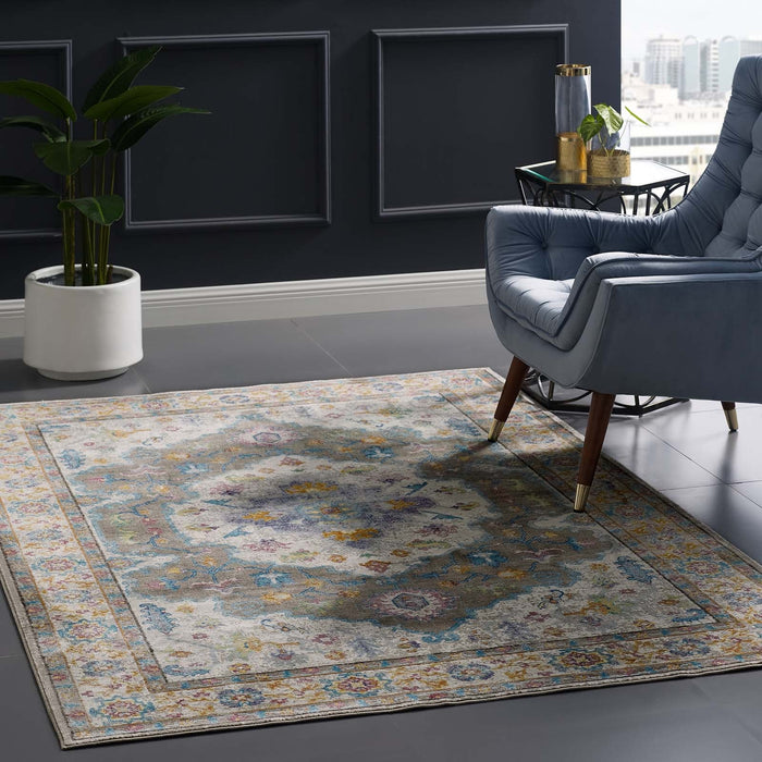 Modway Success Anisah Distressed Floral Vintage Medallion Area Rug - View 29