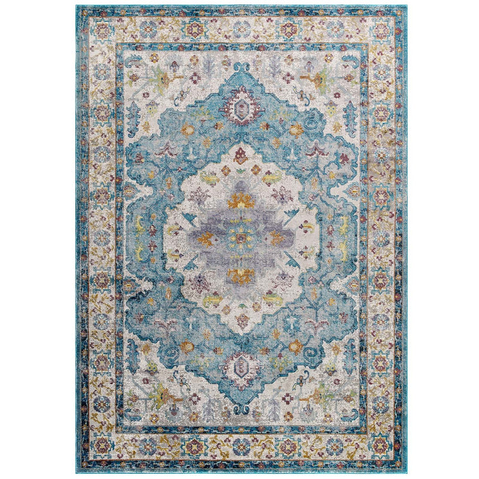 Success Anisah Distressed Floral Vintage Medallion Area Rug
