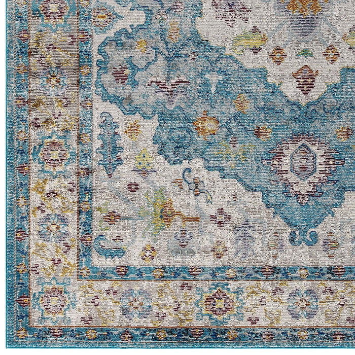 Success Anisah Distressed Floral Vintage Medallion Area Rug