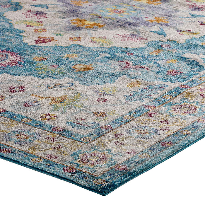 Success Anisah Distressed Floral Vintage Medallion Area Rug