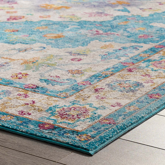 Success Anisah Distressed Floral Vintage Medallion Area Rug