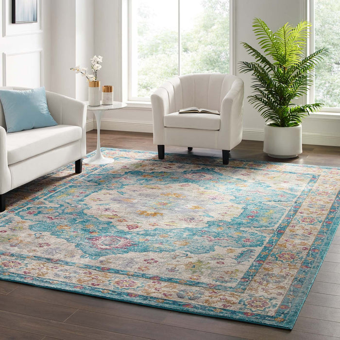 Modway Success Anisah Distressed Floral Vintage Medallion Area Rug - View 36