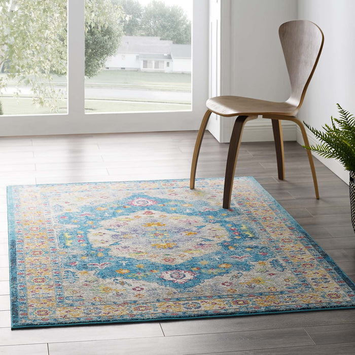 Success Anisah Distressed Floral Vintage Medallion Area Rug