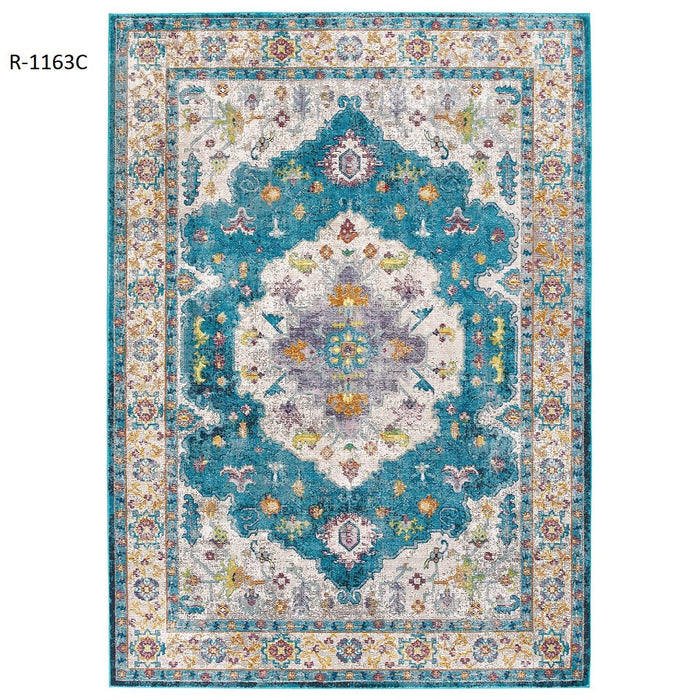Success Anisah Distressed Floral Vintage Medallion Area Rug