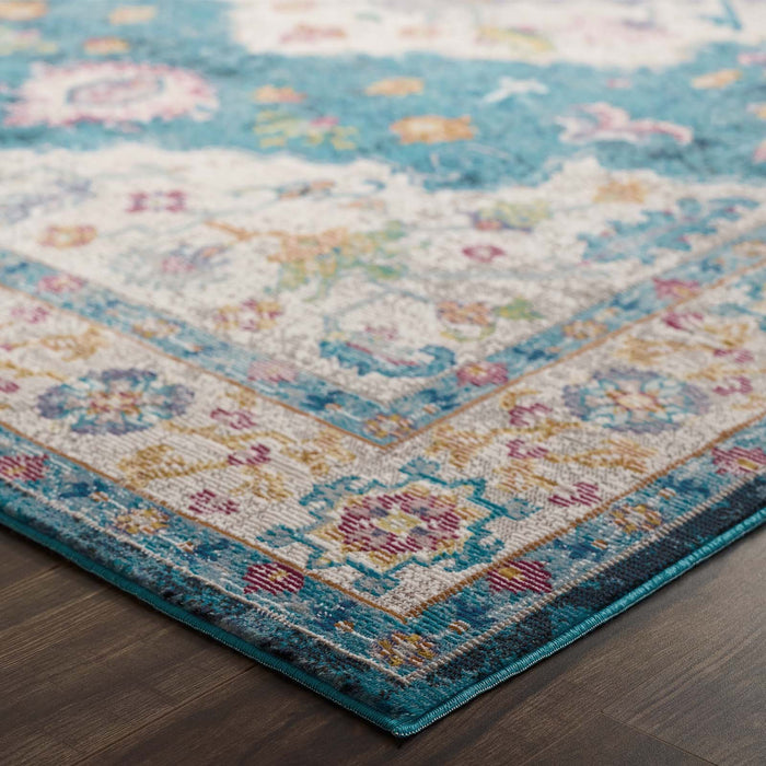 Success Anisah Distressed Floral Vintage Medallion Area Rug