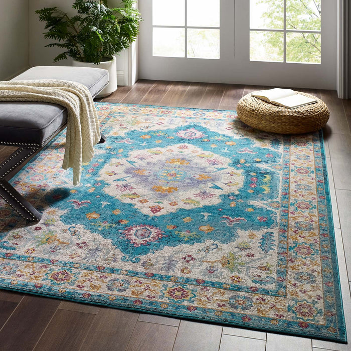 Modway Success Anisah Distressed Floral Vintage Medallion Area Rug - View 49
