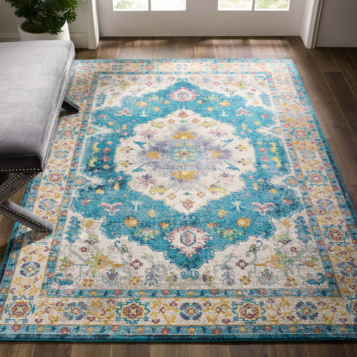 Modway Success Anisah Distressed Floral Vintage Medallion Area Rug - View 50