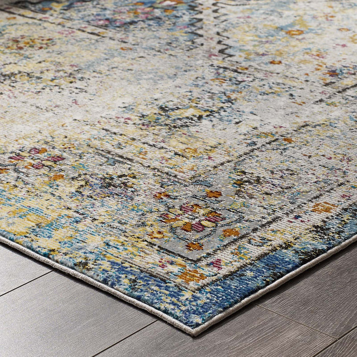 Modway Success Jacinda Distressed Vintage Floral Vintage Medallion Area Rug - View 14