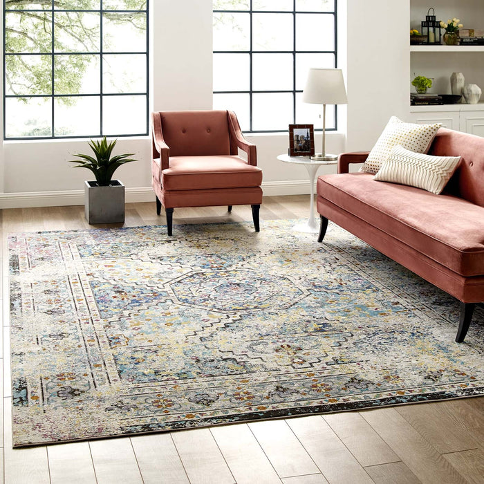 Modway Success Jacinda Distressed Vintage Floral Vintage Medallion Area Rug - View 25