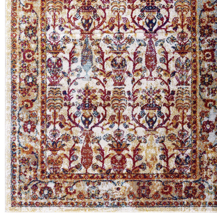 Modway Entourage Jessa Distressed Vintage Floral Lattice Area Rug - View 12