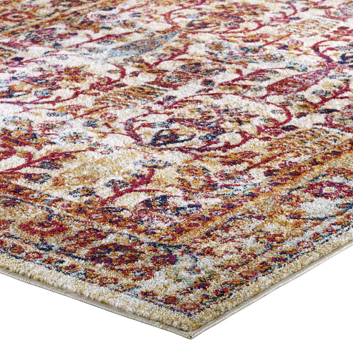 Modway Entourage Jessa Distressed Vintage Floral Lattice Area Rug - View 13