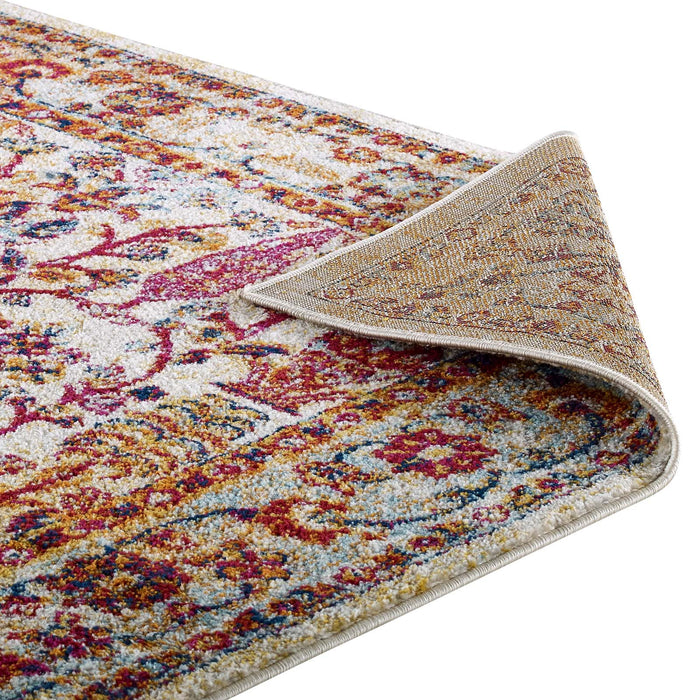 Modway Entourage Jessa Distressed Vintage Floral Lattice Area Rug - View 14