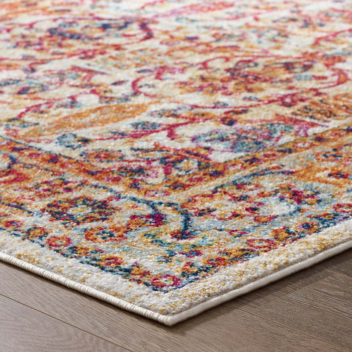 Modway Entourage Jessa Distressed Vintage Floral Lattice Area Rug - View 10