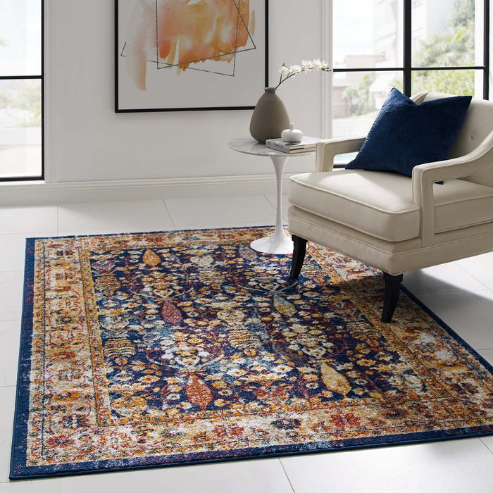 Modway Entourage Jessa Distressed Vintage Floral Lattice Area Rug - View 15