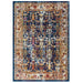 Modway Entourage Jessa Distressed Vintage Floral Lattice Area Rug in Blue