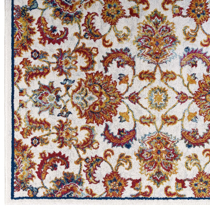 Modway Entourage Azami Distressed Vintage Floral Lattice Area Rug - View 12