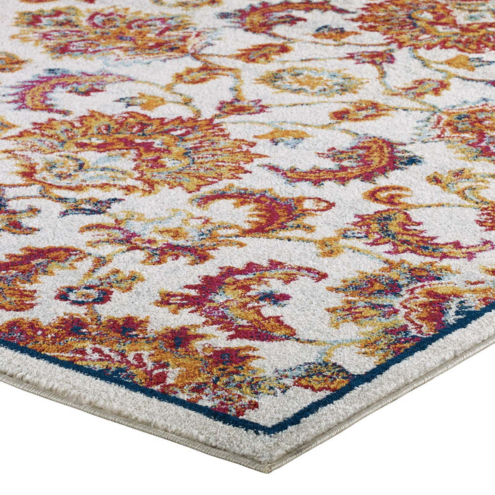 Modway Entourage Azami Distressed Vintage Floral Lattice Area Rug - View 13
