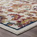 Modway Entourage Azami Distressed Vintage Floral Lattice Area Rug - Close-Up