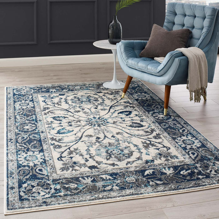 Modway Entourage Samira Distressed Vintage Floral Vintage Medallion Area Rug - View 26