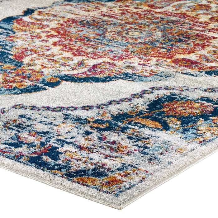 Modway Entourage Malia Distressed Vintage Floral Vintage Medallion Area Rug - View 11