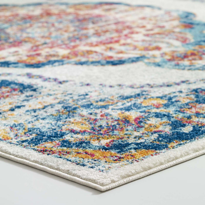 Modway Entourage Malia Distressed Vintage Floral Vintage Medallion Area Rug - View 13