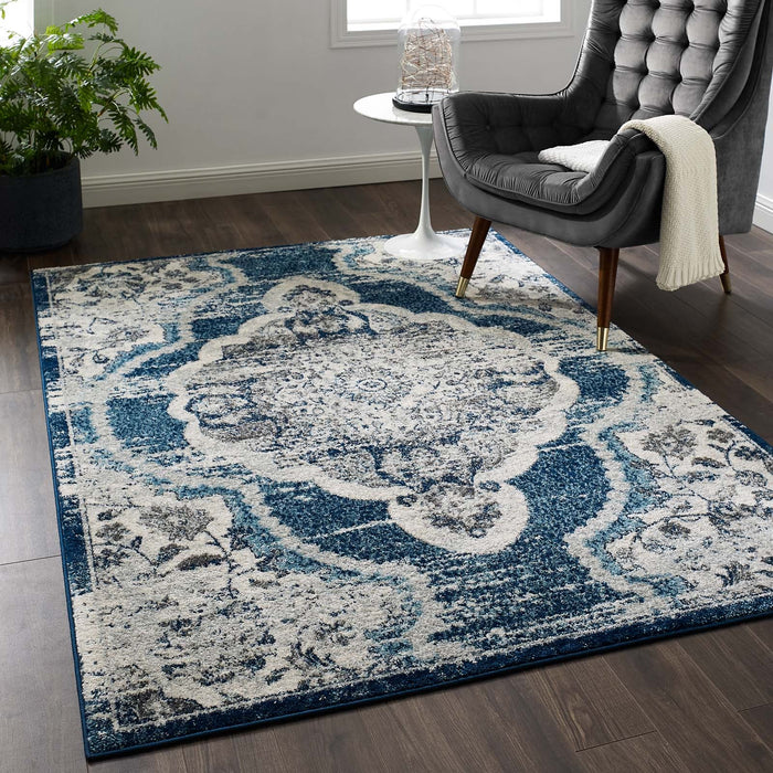 Modway Entourage Malia Distressed Vintage Floral Vintage Medallion Area Rug - View 22