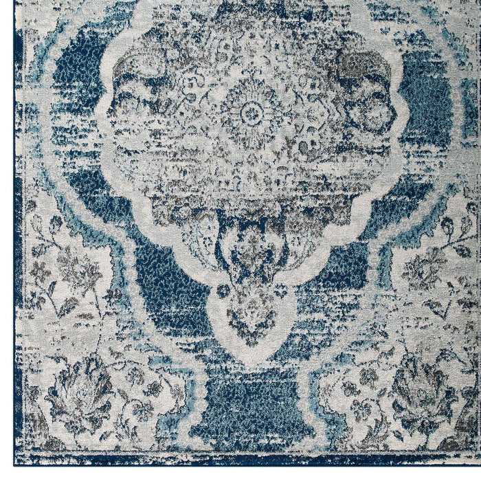 Modway Entourage Malia Distressed Vintage Floral Vintage Medallion Area Rug - View 25