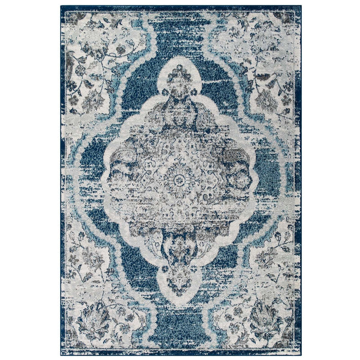 Modway Entourage Malia Distressed Vintage Floral Vintage Medallion Area Rug - View 33