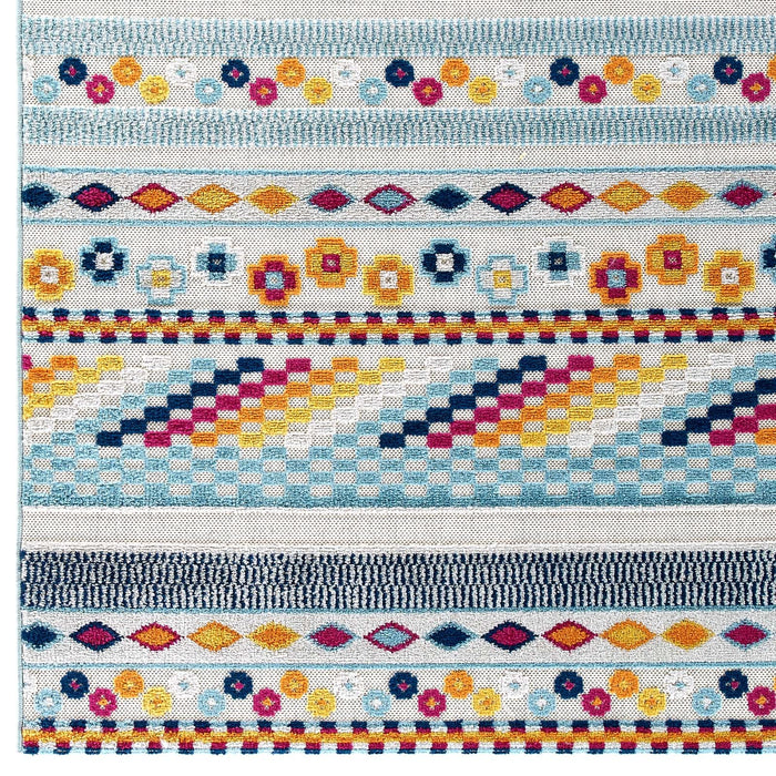 Modway Reflect Cadhla Vintage Abstract Geometric Lattice Indoor and Outdoor Area Rug - View 12