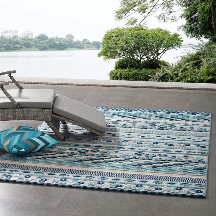 Modway Reflect Cadhla Vintage Abstract Geometric Lattice Indoor and Outdoor Area Rug - View 27