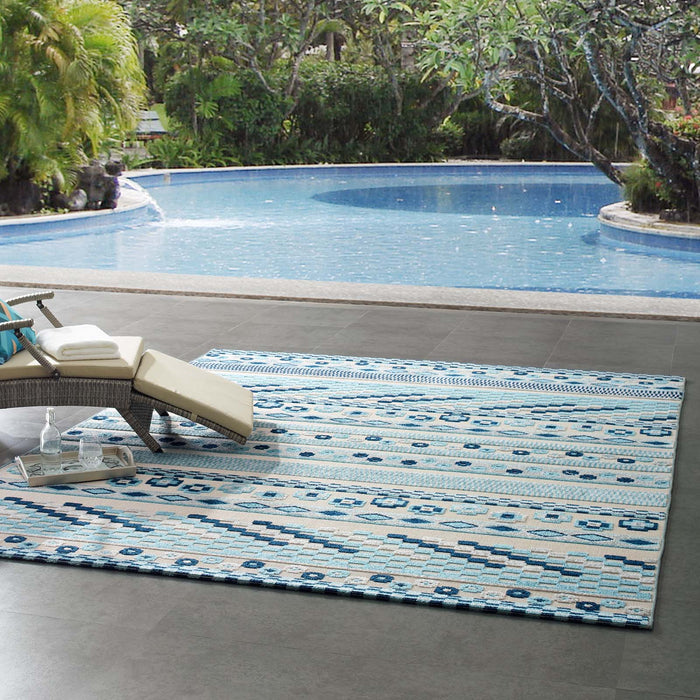 Modway Reflect Cadhla Vintage Abstract Geometric Lattice Indoor and Outdoor Area Rug - View 36