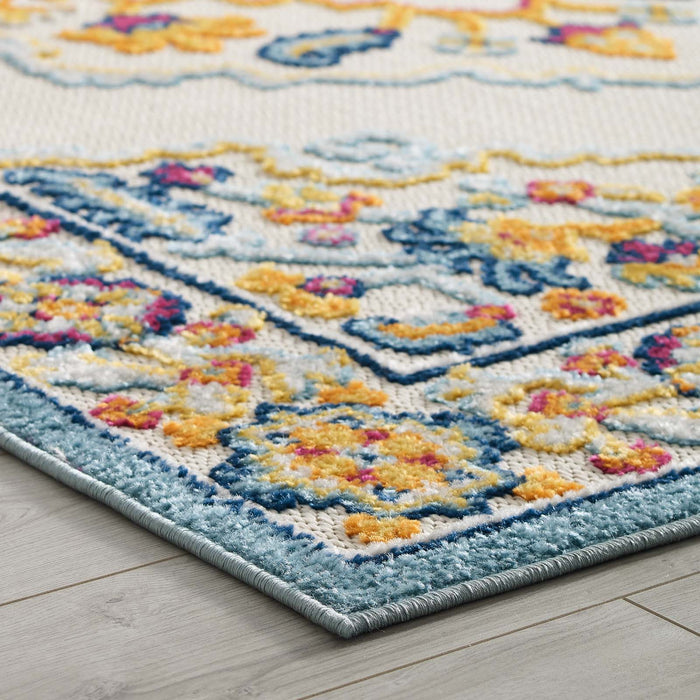 Modway Reflect Ansel Distressed Floral Vintage Medallion Indoor and Outdoor Area Rug - View 16