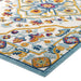 Modway Reflect Freesia Distressed Floral Vintage Medallion Indoor and Outdoor Area Rug - Close-Up