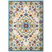 Modway Reflect Freesia Distressed Floral Vintage Medallion Indoor and Outdoor Area Rug in Blue