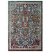Modway Tribute Every Distressed Vintage Floral Area Rug in Blue