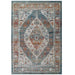 Modway Tribute Camellia Distressed Vintage Floral Vintage Medallion Area Rug in Gray - Side View