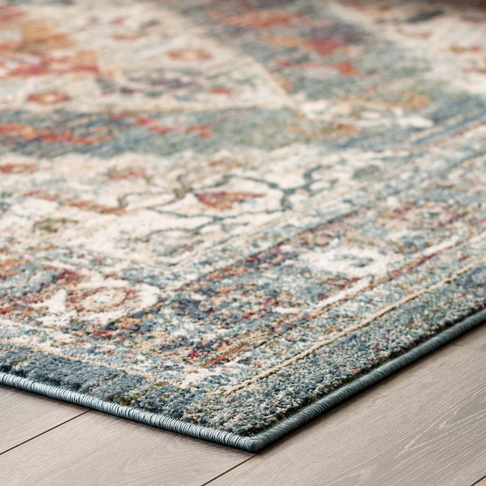 Modway Tribute Camellia Distressed Vintage Floral Vintage Medallion Area Rug - View 14