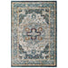 Modway Tribute Diantha Distressed Vintage Floral Vintage Medallion Area Rug in Blue