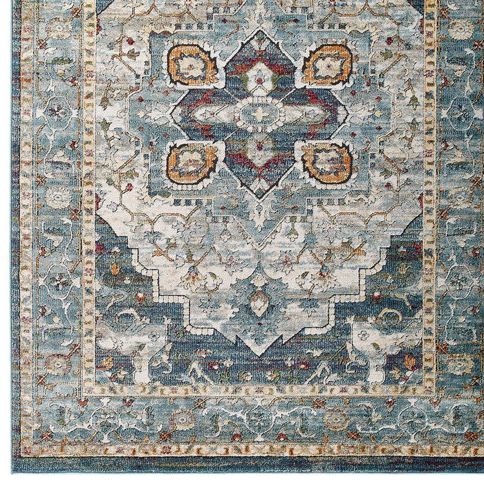 Modway Tribute Diantha Distressed Vintage Floral Vintage Medallion Area Rug - View 10