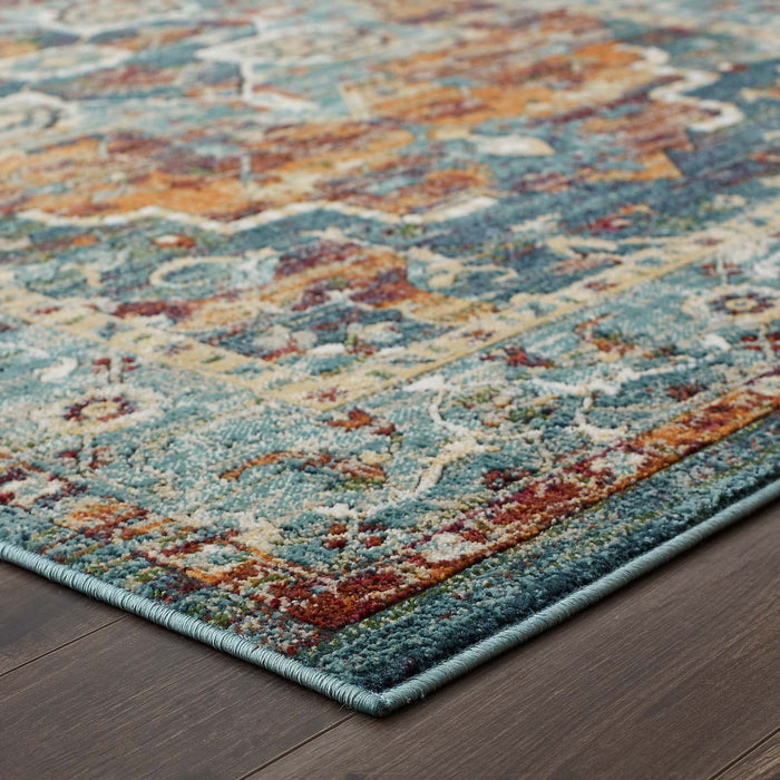 Modway Tribute Diantha Distressed Vintage Floral Vintage Medallion Area Rug - View 20