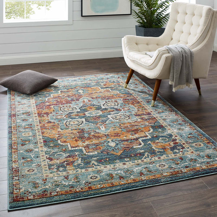 Modway Tribute Diantha Distressed Vintage Floral Vintage Medallion Area Rug - View 23