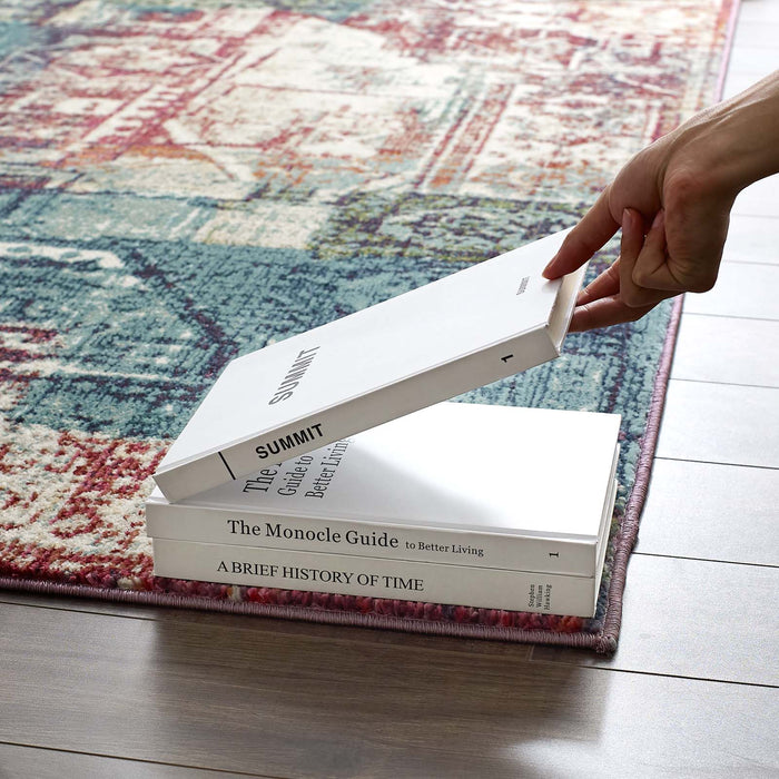 Tribute Elowen Contemporary Modern Vintage Mosaic Area Rug