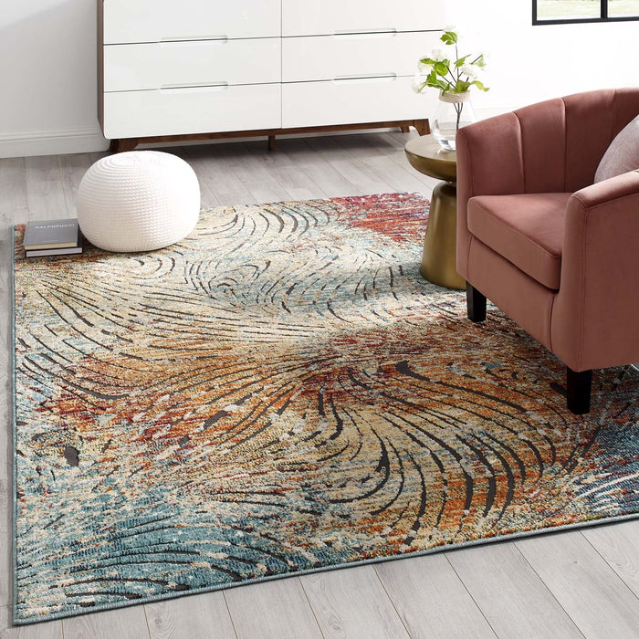 Modway Tribute Ember Contemporary Modern Vintage Mosaic Area Rug - View 9